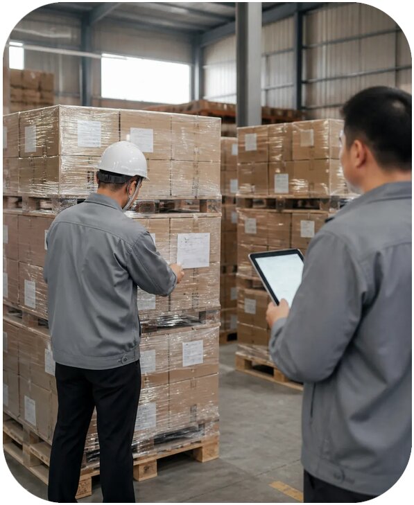 Финальная приемка партии товара на складе в Китае